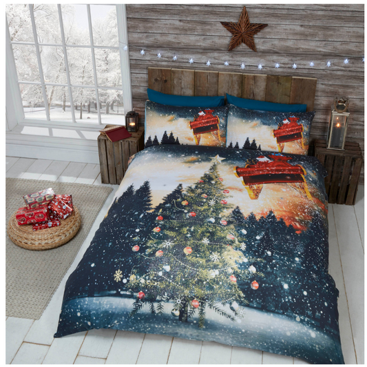 Northern Lights Christmas Duvet Cover Set - Single, Double & King Available
