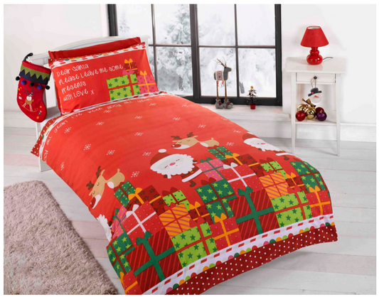 'Dear Santa' Children's Christmas Duvet Cover Set - Toddler & Single Available