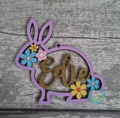 Personalised and Customiseable Easter Bunny Name Decoration