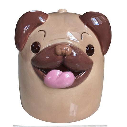 Dog (Mopps Pug) Upside Down Ceramic Mug