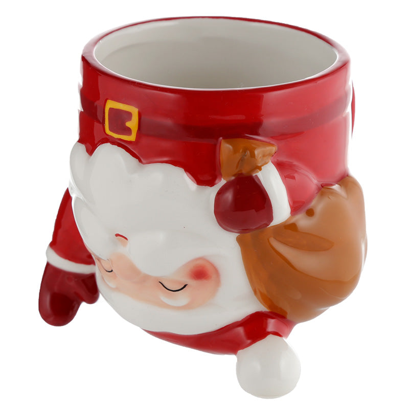 Christmas Santa Upside Down Ceramic Mug