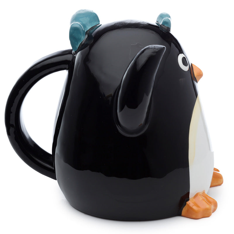 Huddle Penguin Upside Down Ceramic Mug