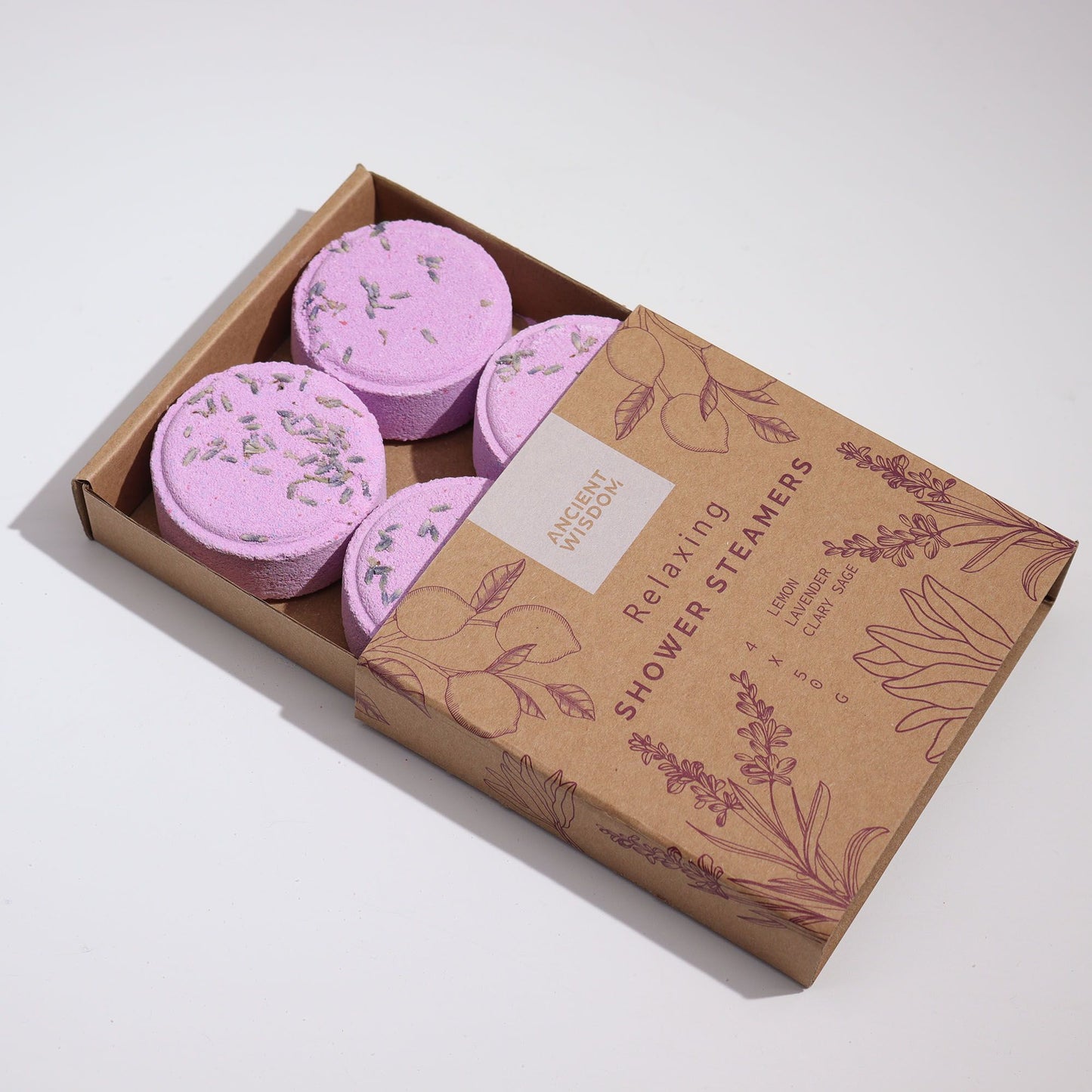 4 x Zen Shower Steamers - Relaxing (Clary Sage, Lemon and Lavender)