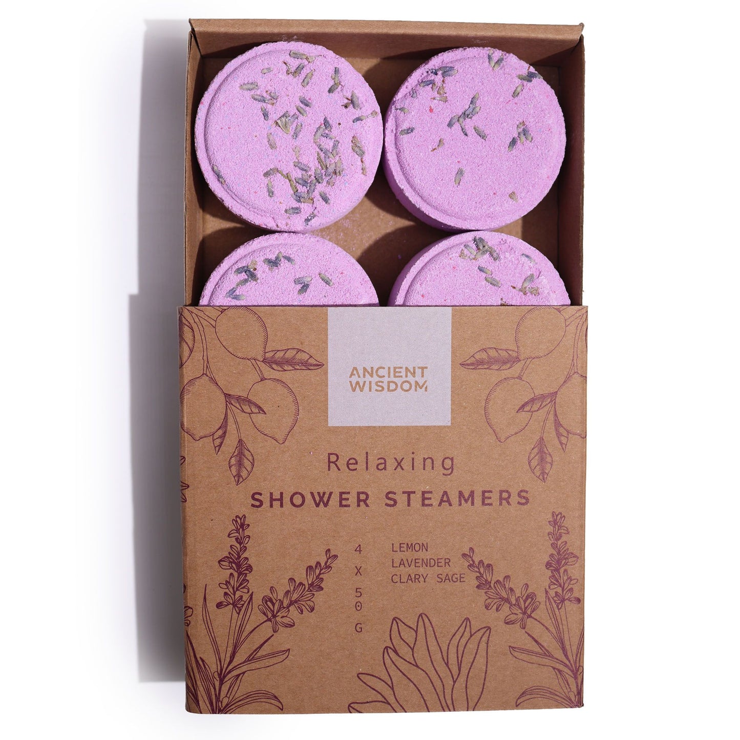 4 x Zen Shower Steamers - Relaxing (Clary Sage, Lemon and Lavender)