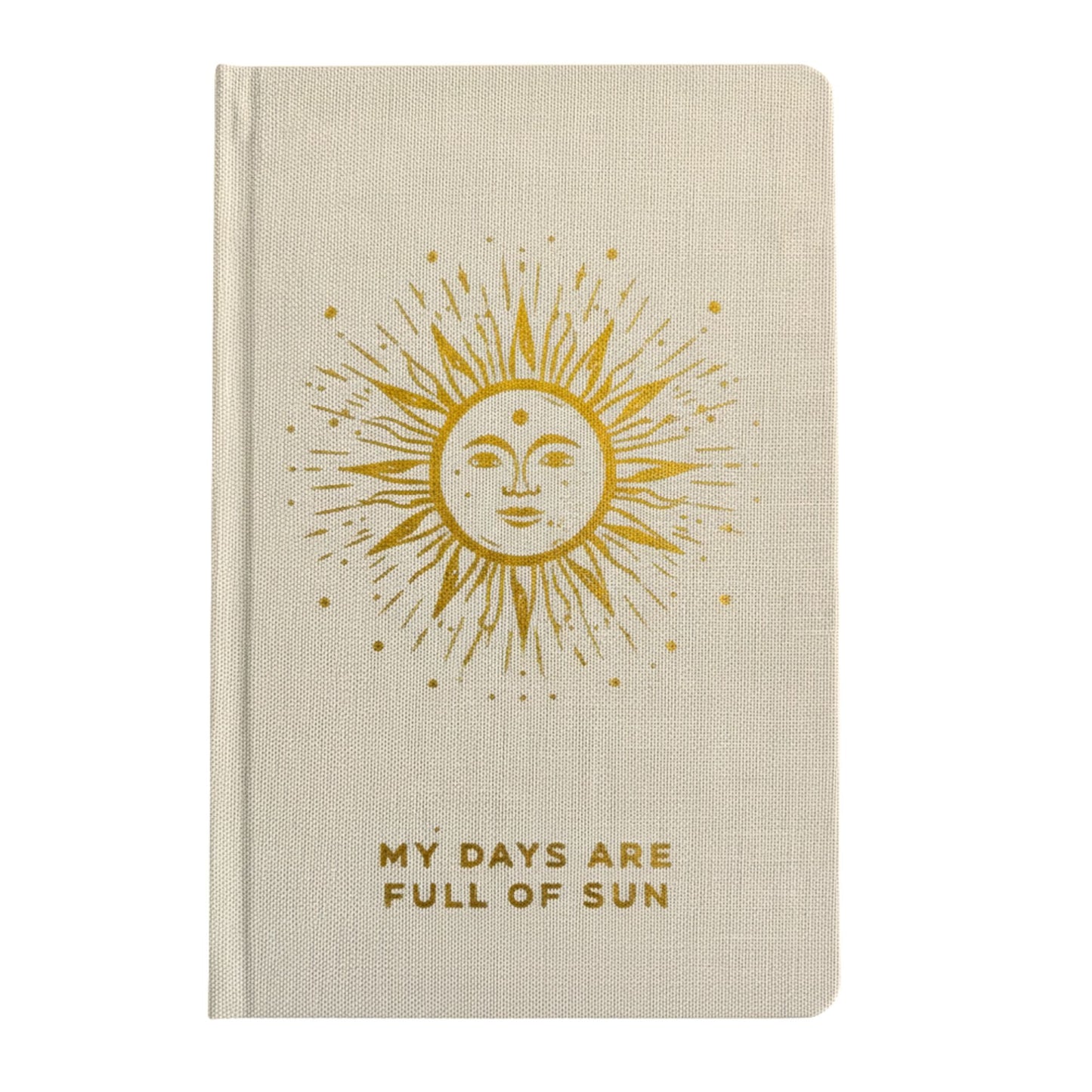 Ivory Gratitude Journal with Gold Lining - 'My Days are Full of Sun' - 120 pages