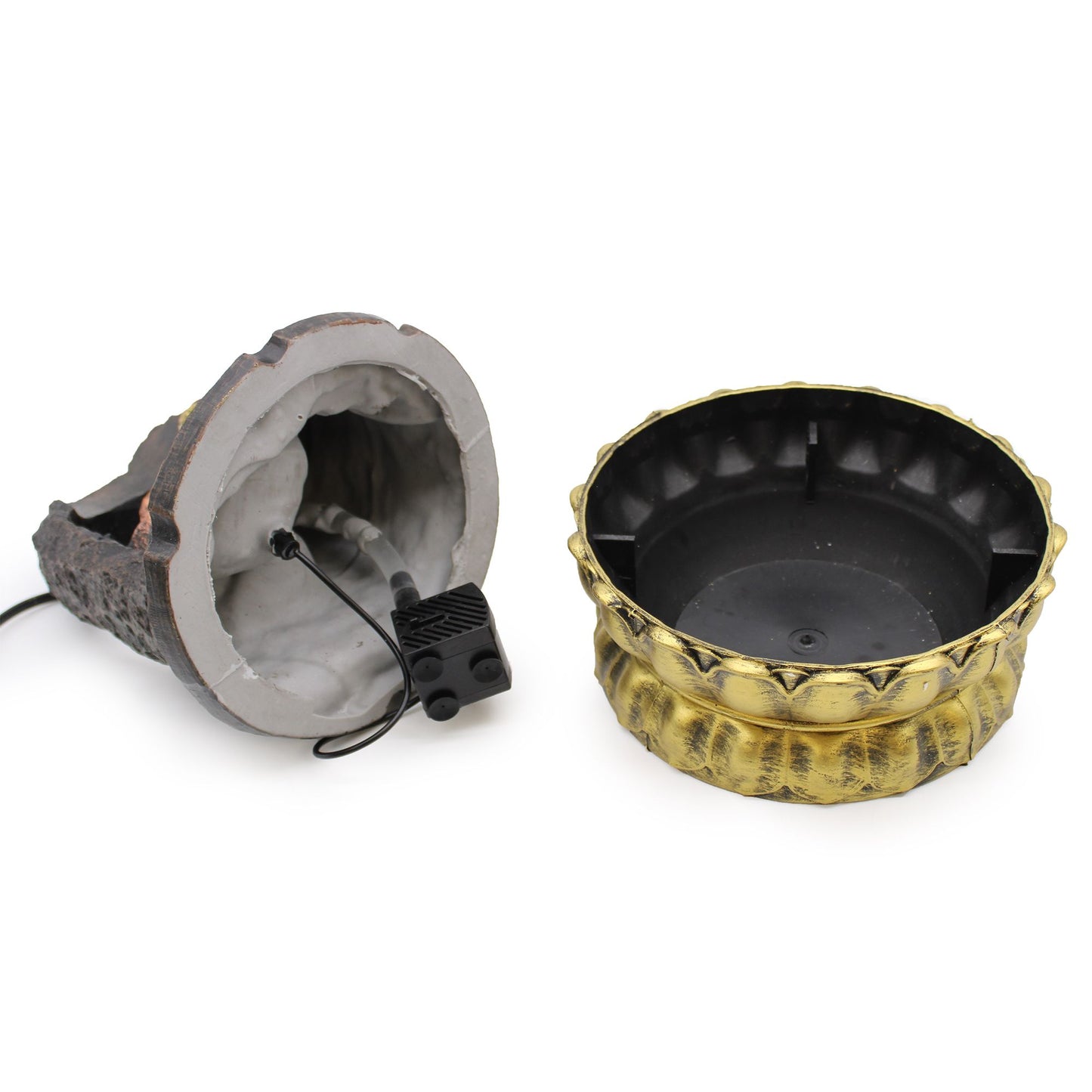 Tabletop Water Feature - Golden Meditating Buddha (30cm)