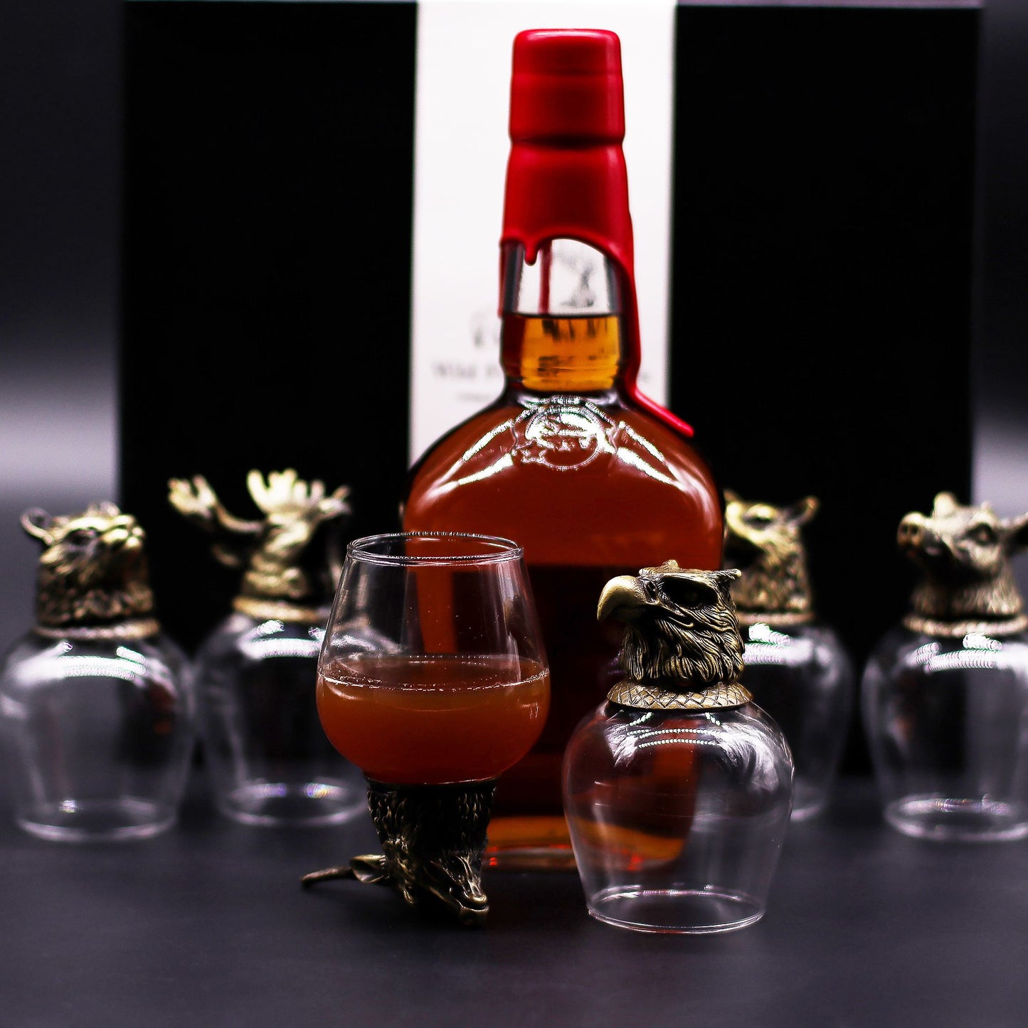 Wild Forest Creatures Set of 6 Shot Glasses (100ml) - Antique Bronze