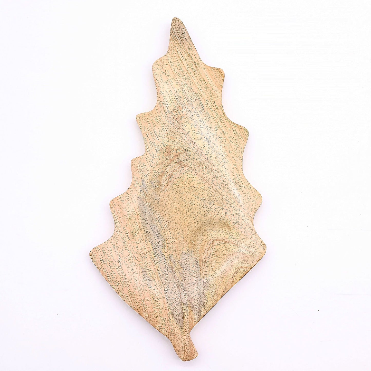 Nordic Christmas / Woodland -  Enamel Leaf Wooden Bowl - 33x17cm