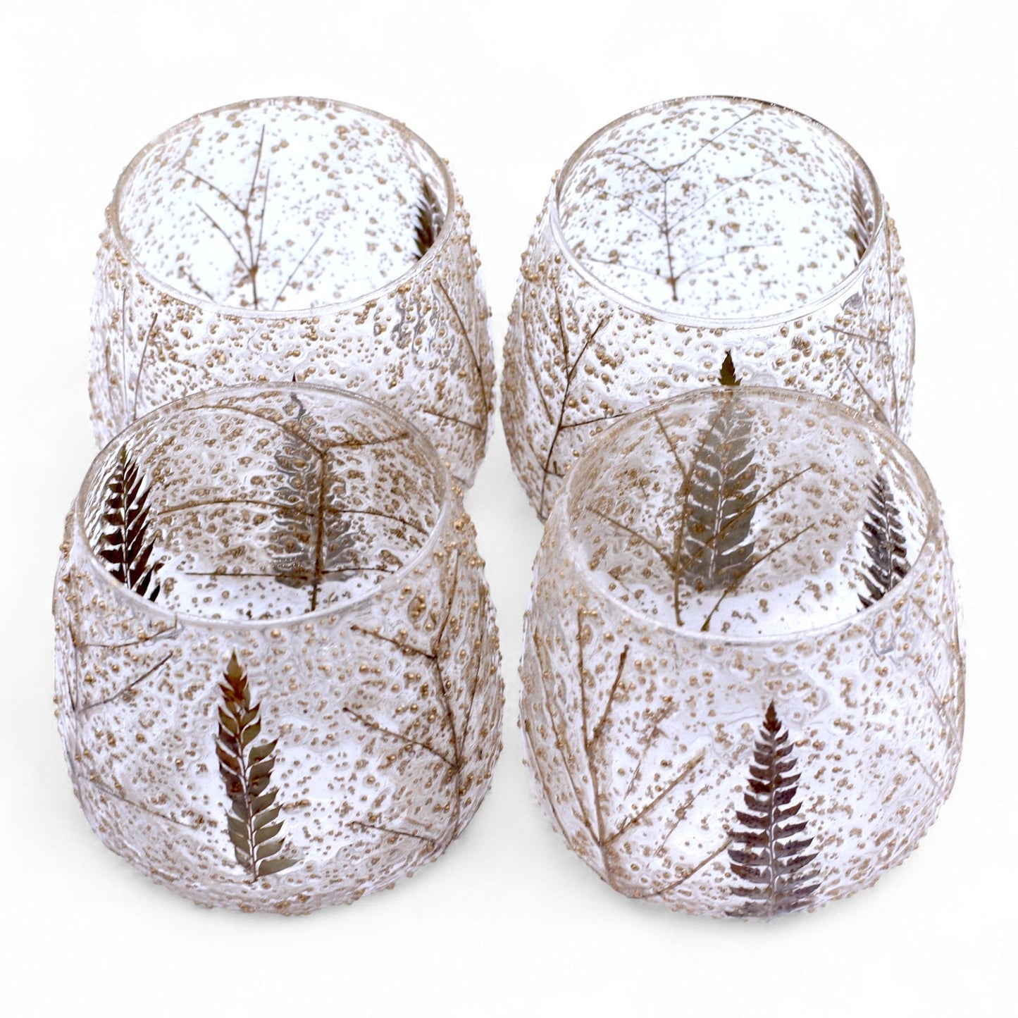 Natural Floral Glass - Straight Candle Holder -  Pino