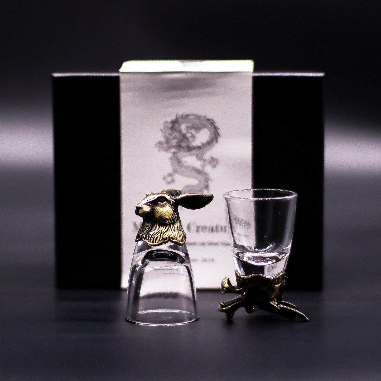 Mystic Creatures Set of 6 Shot Glasses (50ml) - Antique Bronze