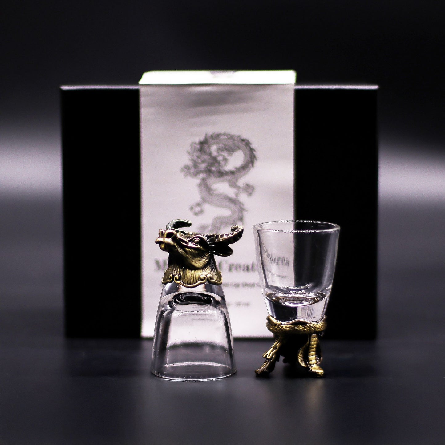 Mystic Creatures Set of 6 Shot Glasses (50ml) - Antique Bronze