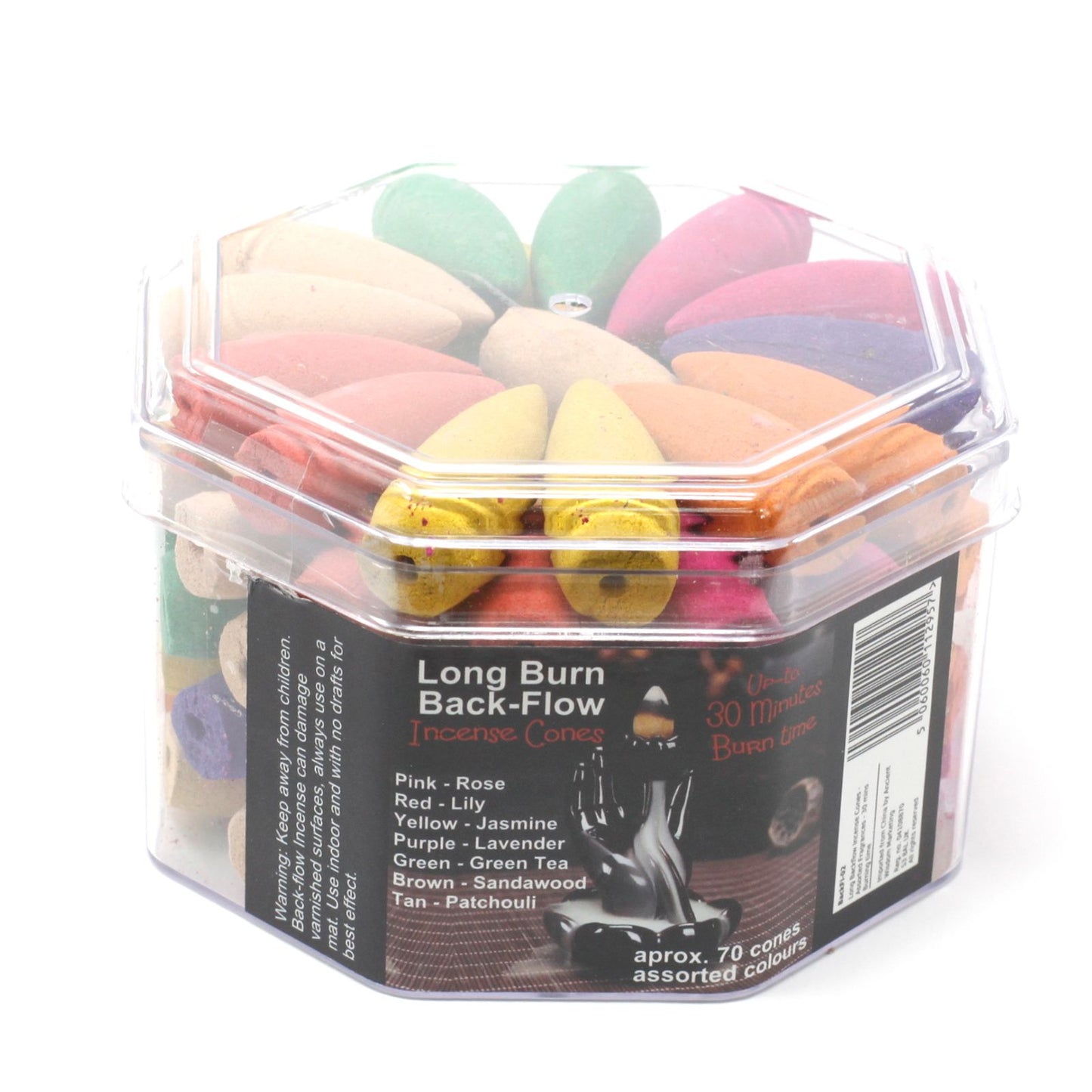 Long Backflow Incense Cones - Assorted Fragrances
