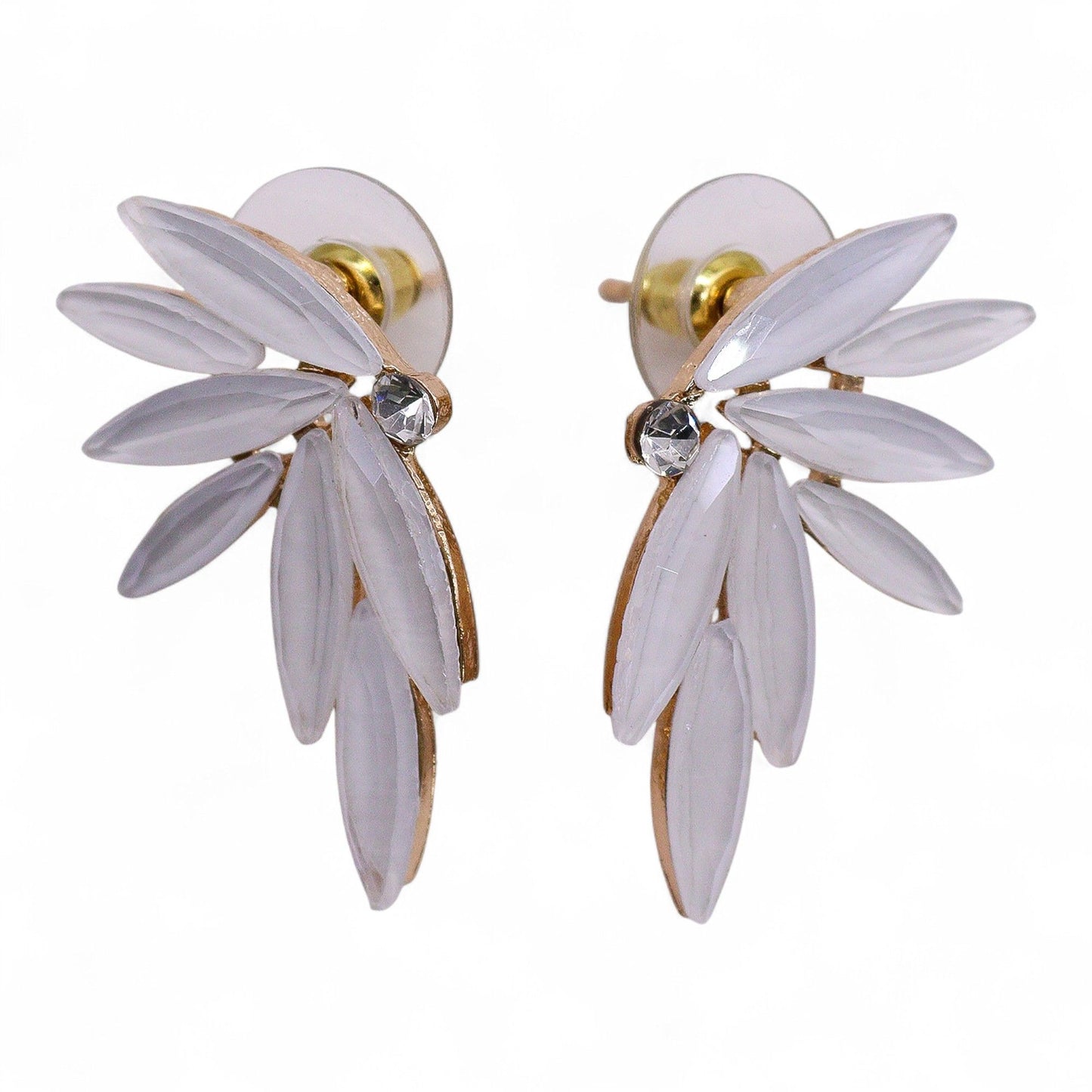 Nymph Aurora: Vintage Glass Faries Earrings Pearl