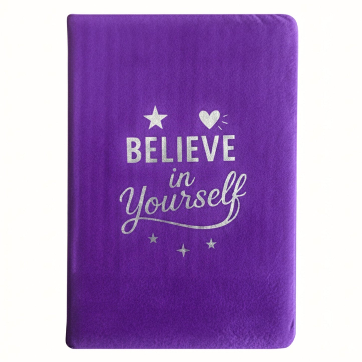 Lavender Velvet Notebook - 'Believe in Yourself' - 80 pages