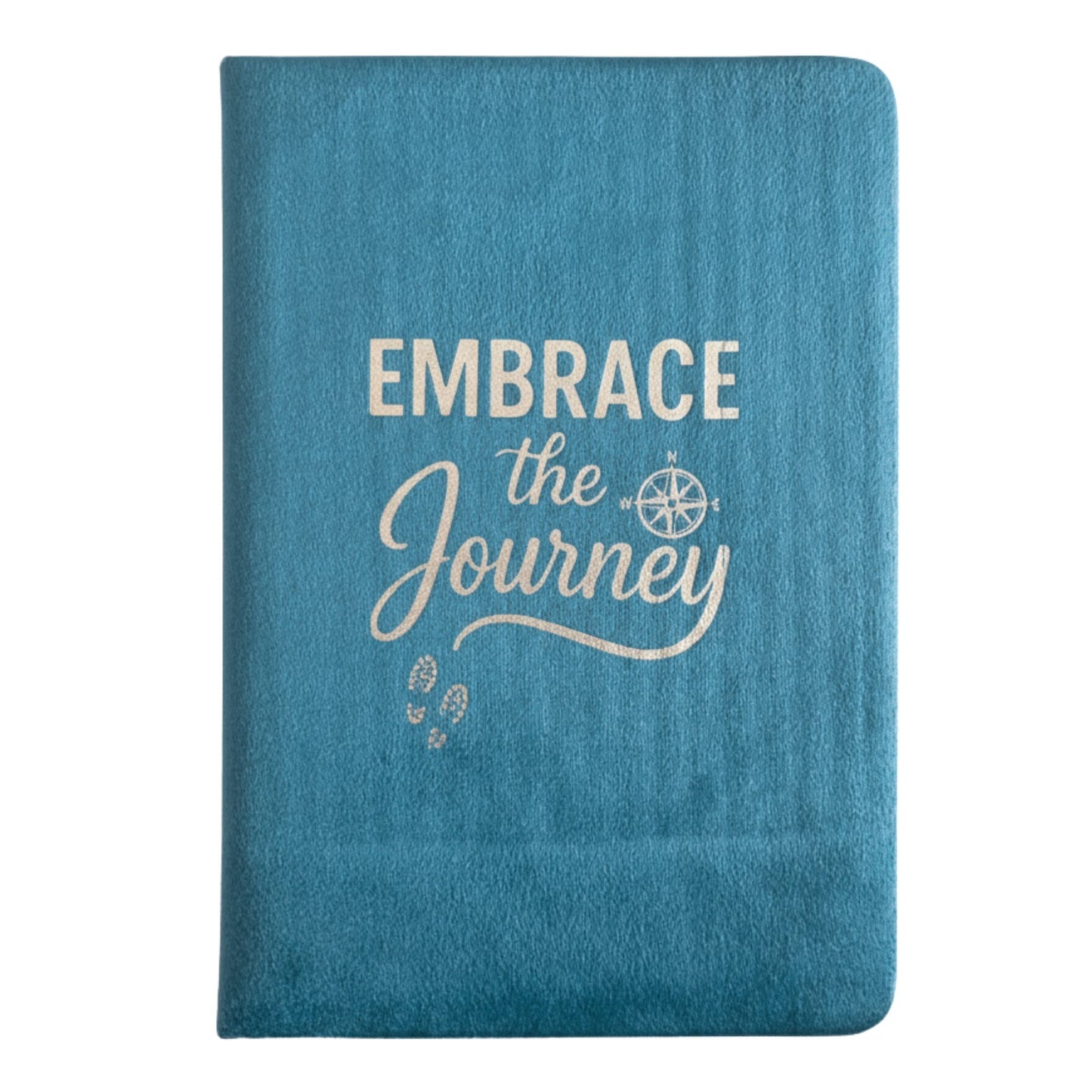 Light Blue Velvet Notebook - 'Embrace The Journey' - 80 pages