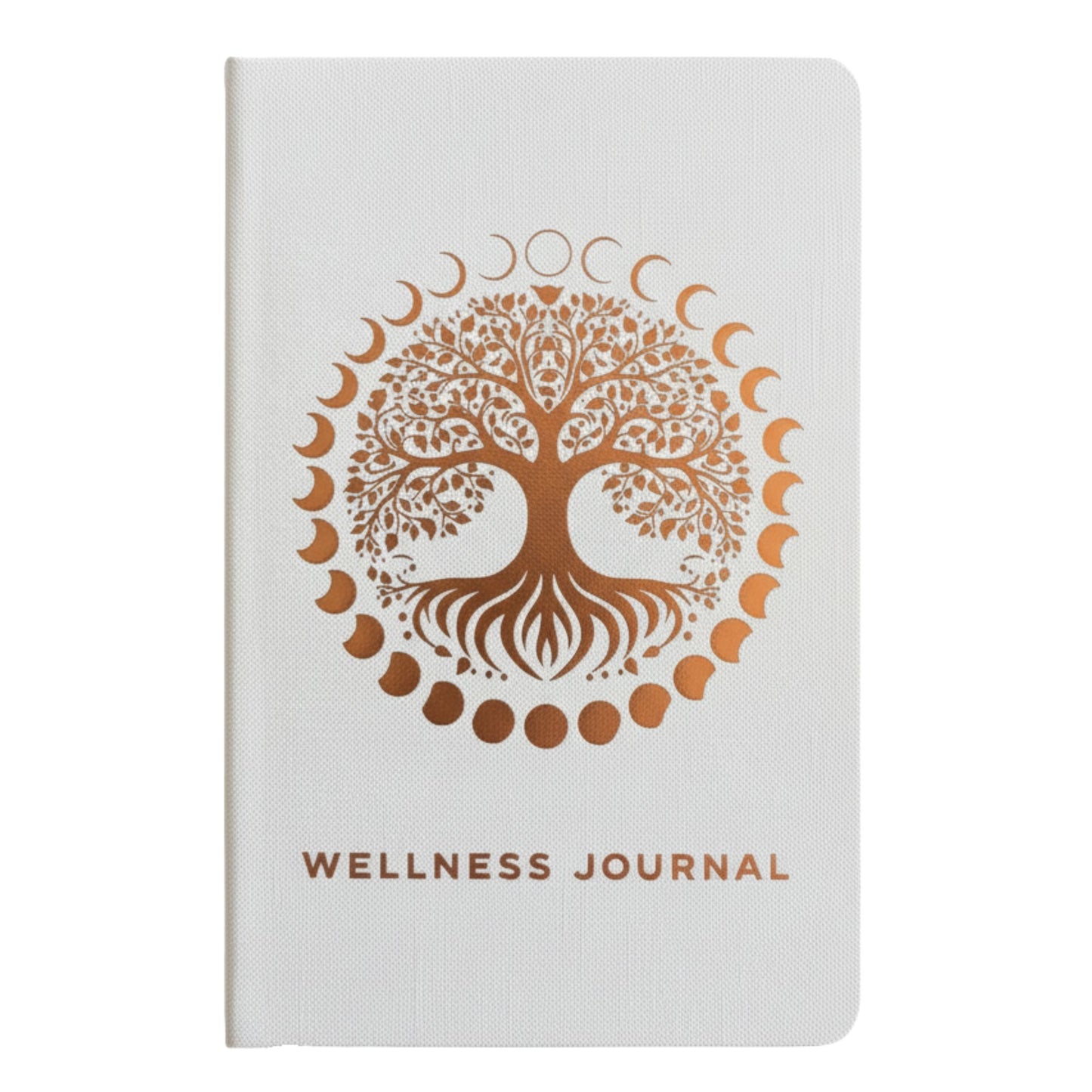 White Wellness Journal - Rose Gold Tree of Life - 120 pages