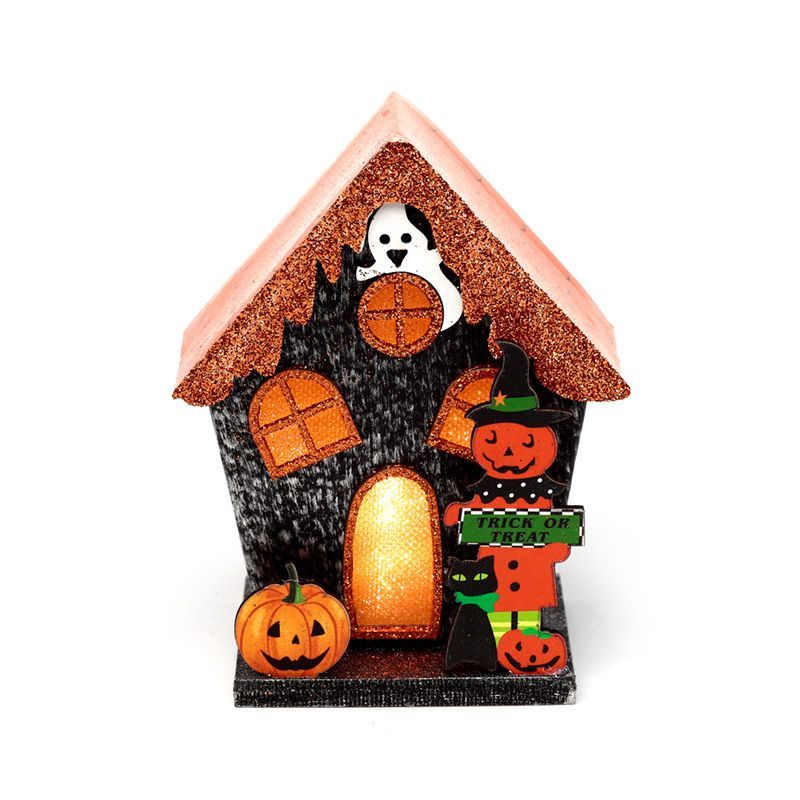 Trick or Treat Pumpkin House Halloween LED Decoration