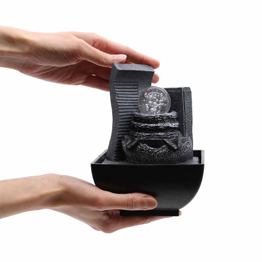 Tabletop Water Feature - Cascading Rock Formation (18cm)