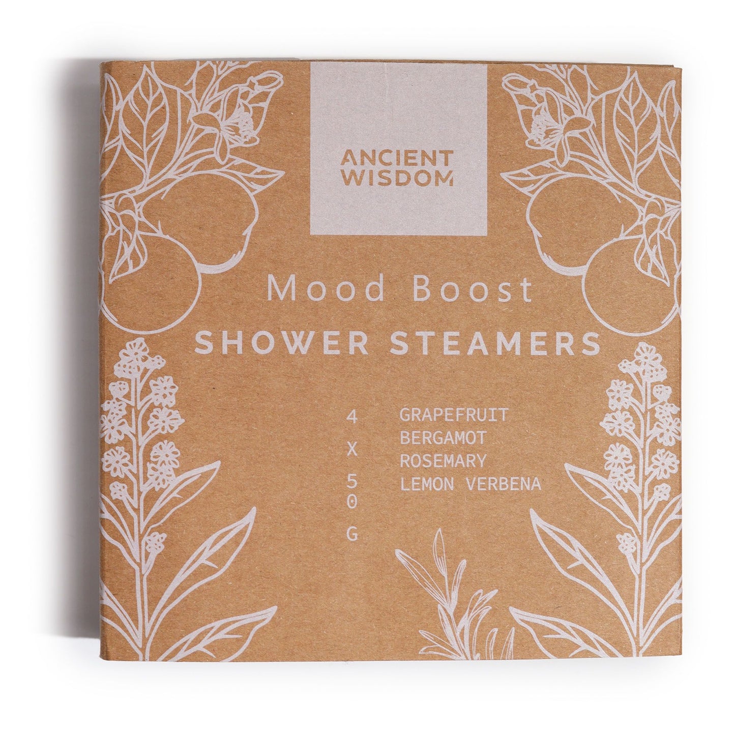 4 x Zen Shower Steamers - Mood Boost (Grapefruit, Bergamot, Rosemary, Lemon Tea Tree)