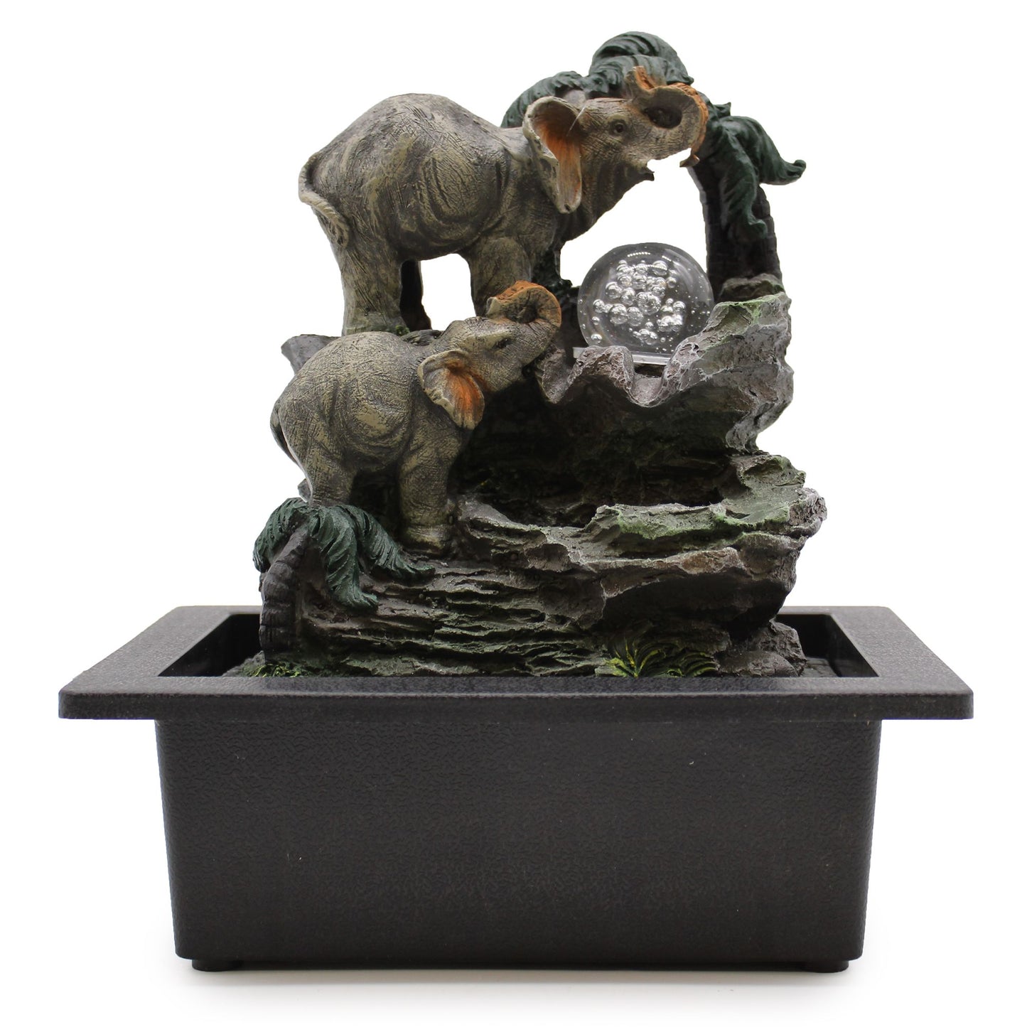 Tabletop Water Feature - Elephant Family (30cm)
