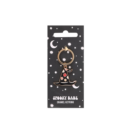 Spooky Babe Witch Hat Keyring