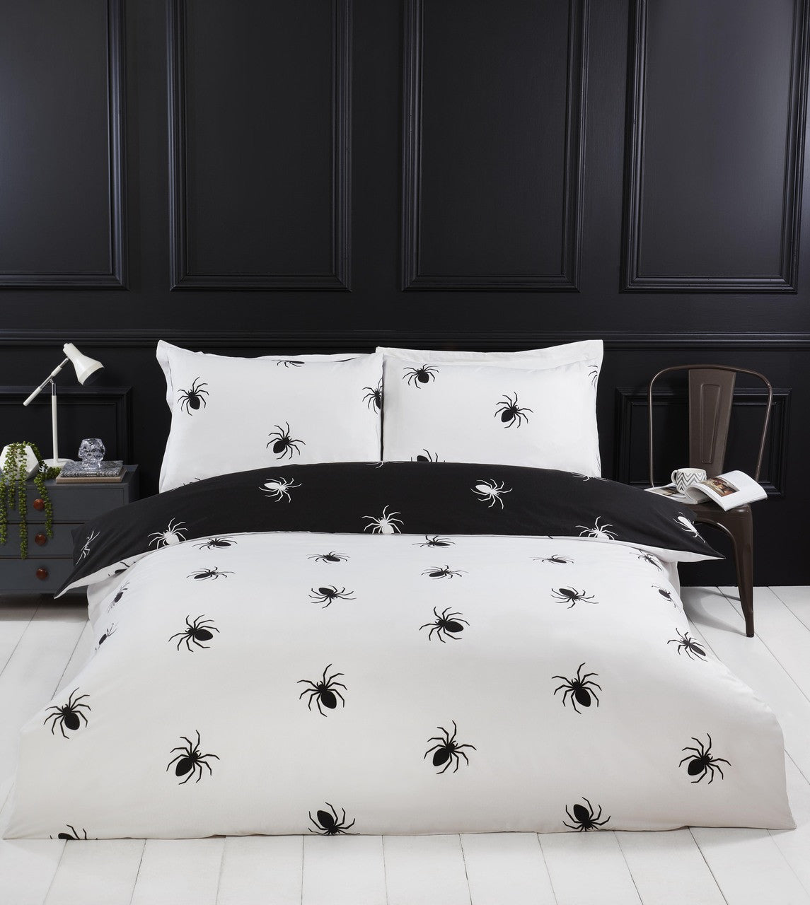 Black Spider Duvet Cover Set - Single, Double & King Available