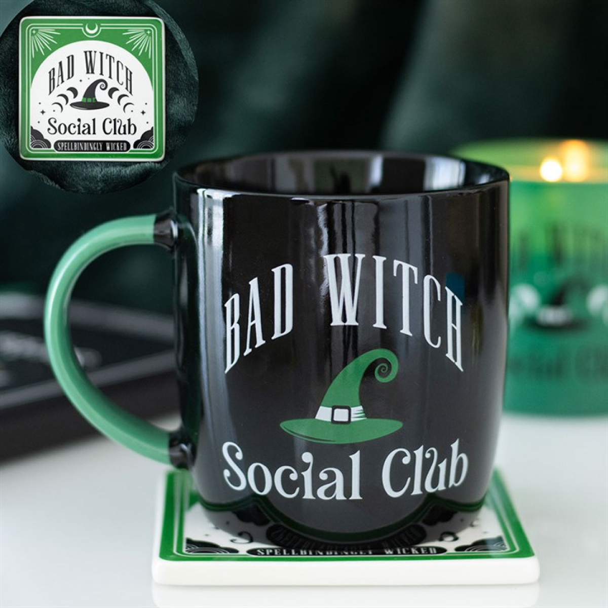 Bad Witch Social Club Mug and Coaster Gift Set