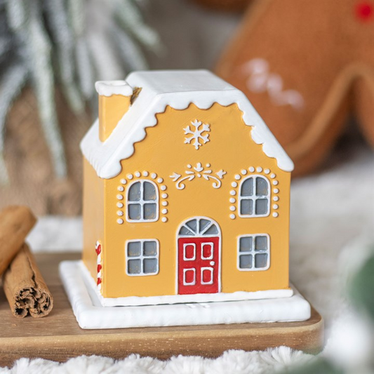Candy Cane Gingerbread House Christmas Incense Cone Holder