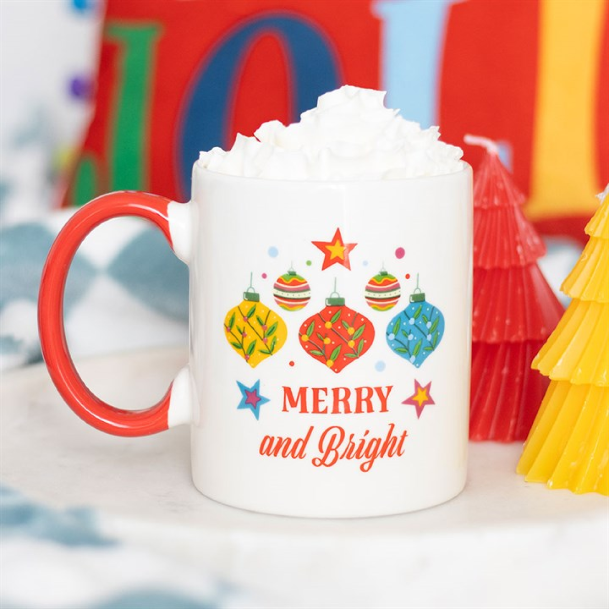 Merry and Bright Christmas Bauble Mug