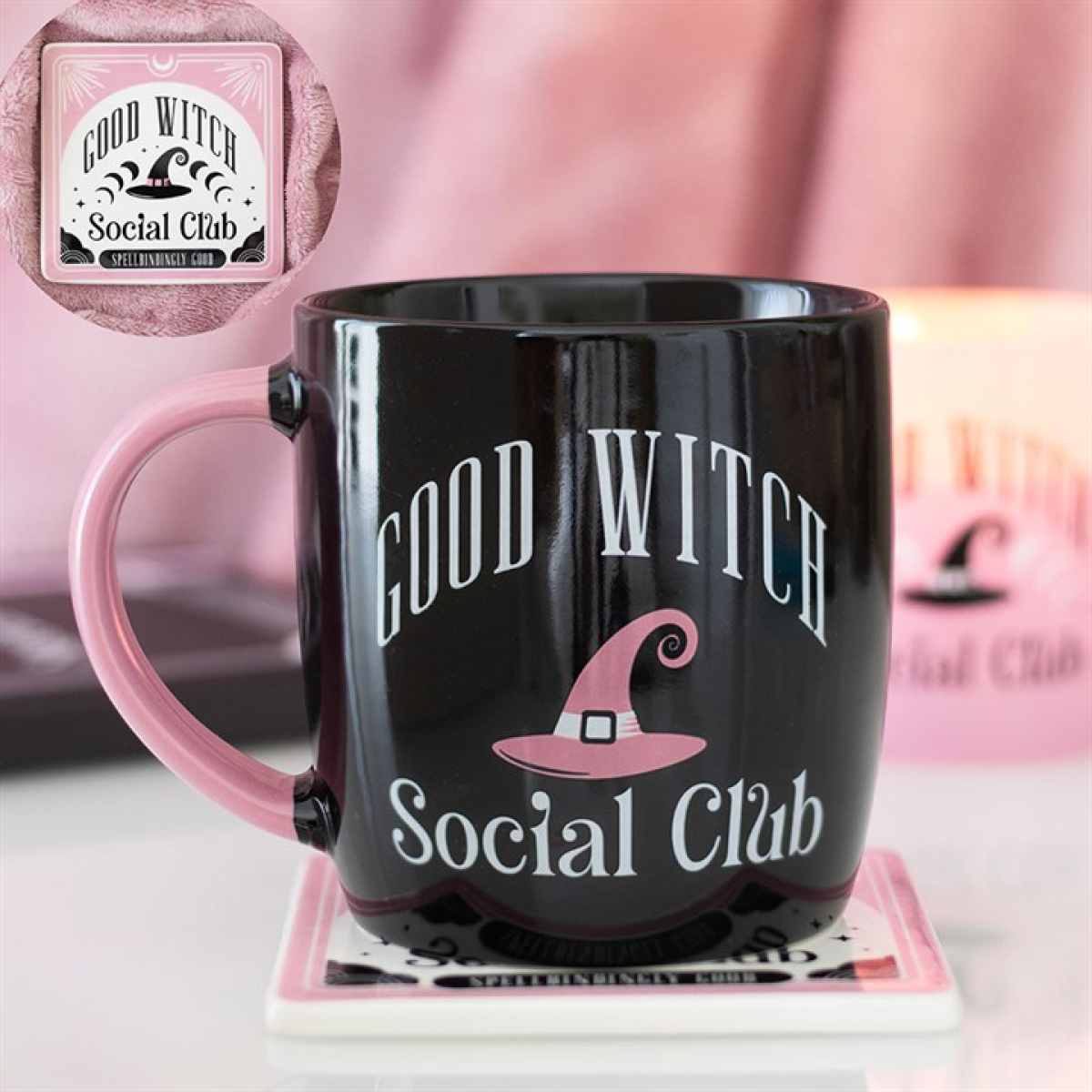 Good Witch Social Club Mug and Coaster Gift Set