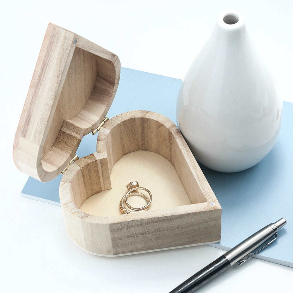 Personalised Mother's Day Wooden Heart Trinket Box
