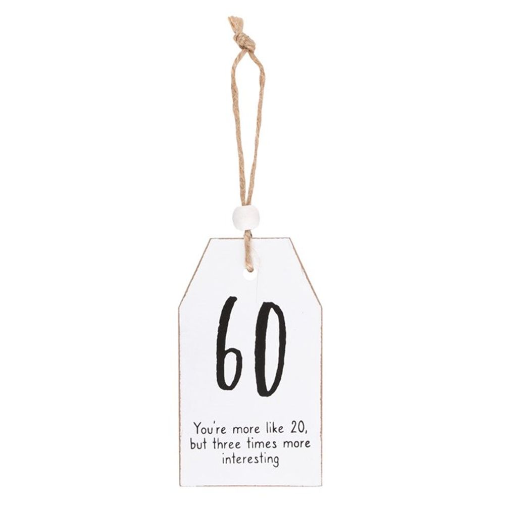 60 Milestone Birthday Hanging Sentiment Wooden Mini Sign