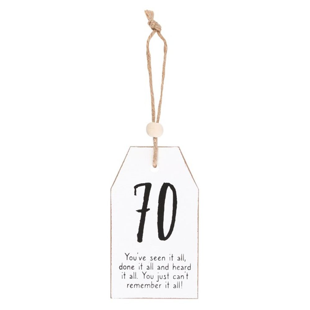 70 Milestone Birthday Hanging Sentiment Wooden Sign