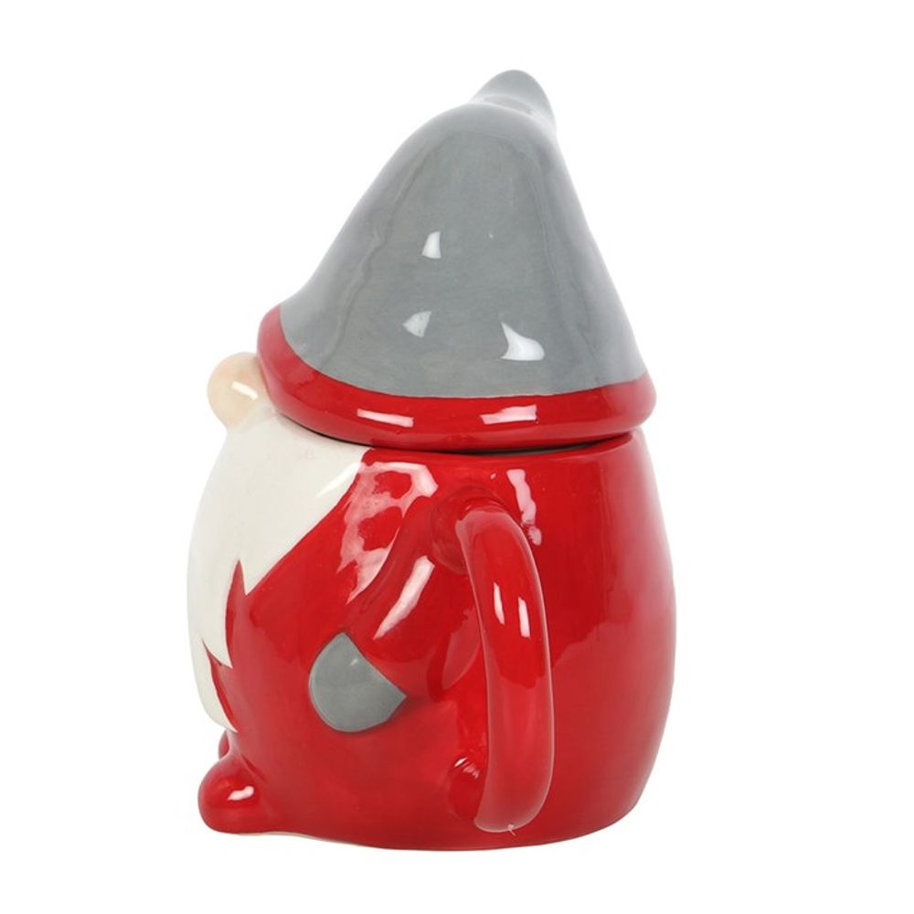 Red and Grey Gonk Lidded Christmas Mug