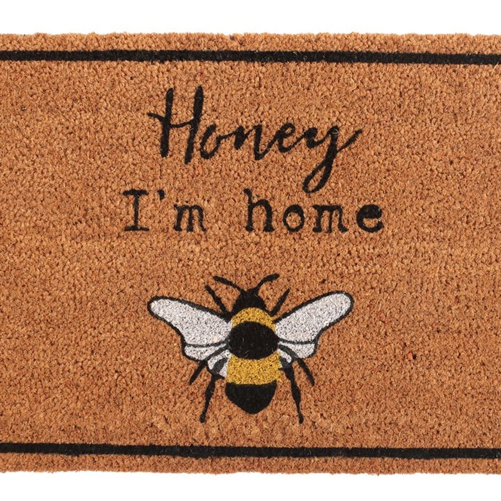 Honey I’m Home Natural Bee Doormat - UK Only