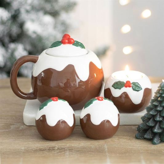 Christmas Pudding Shaped Mug with Lid