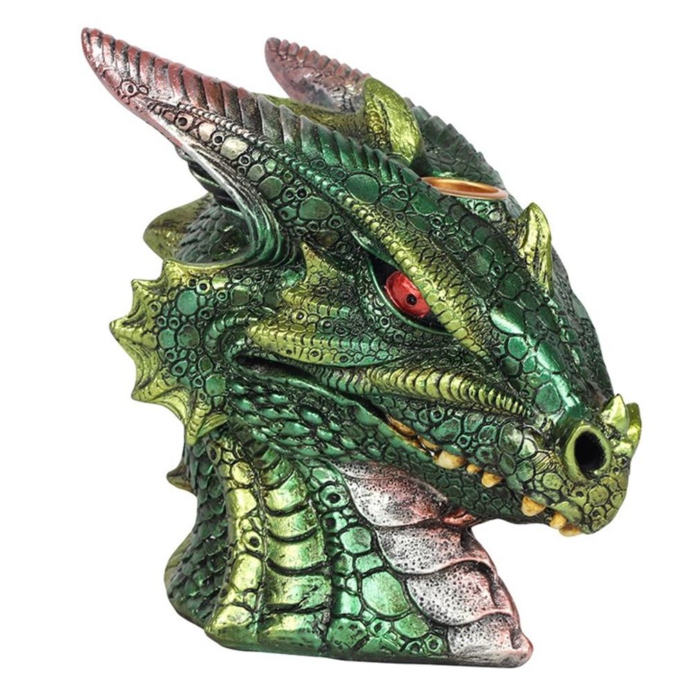 Large Green Dragon Head Backflow Incense Burner