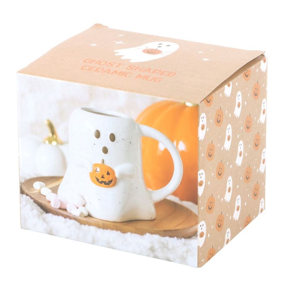 Ghost Shaped Halloween Mug with Pumpkin Detail - Due Back Mid-June 2025