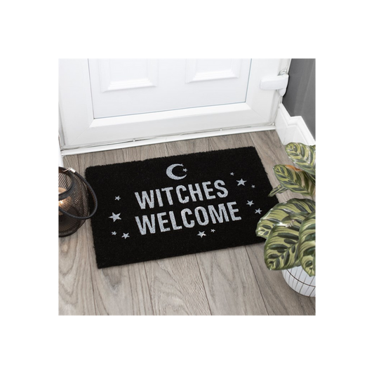 Witches Welcome Black Doormat - UK Only