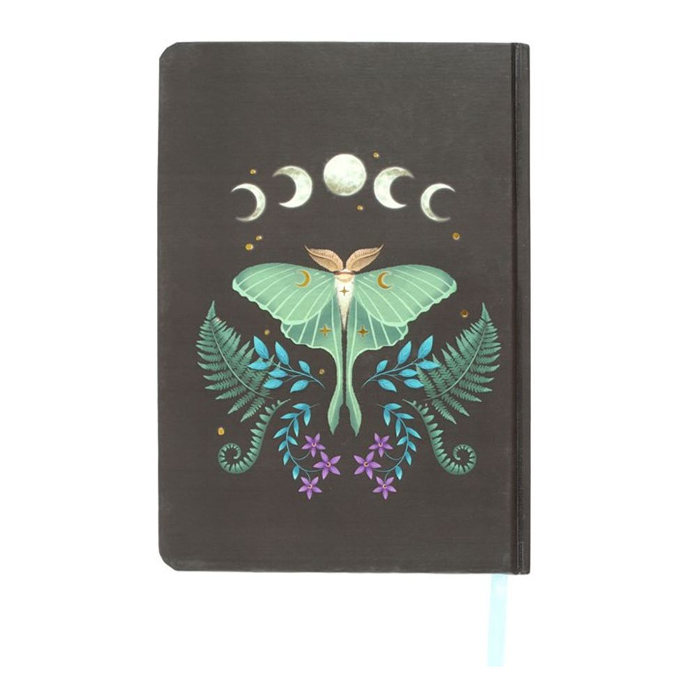 Dark Forest: Luna Moth A5 Notebook (Lined)