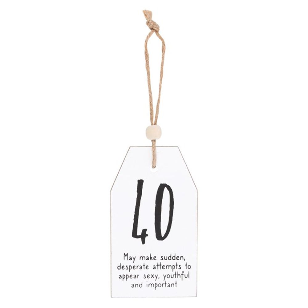 40 Milestone Birthday Hanging Sentiment  Wooden Mini Sign