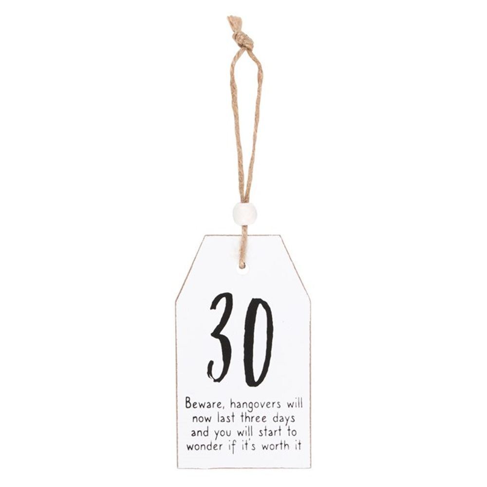 30 Milestone Birthday Hanging Sentiment Wooden Mini Sign