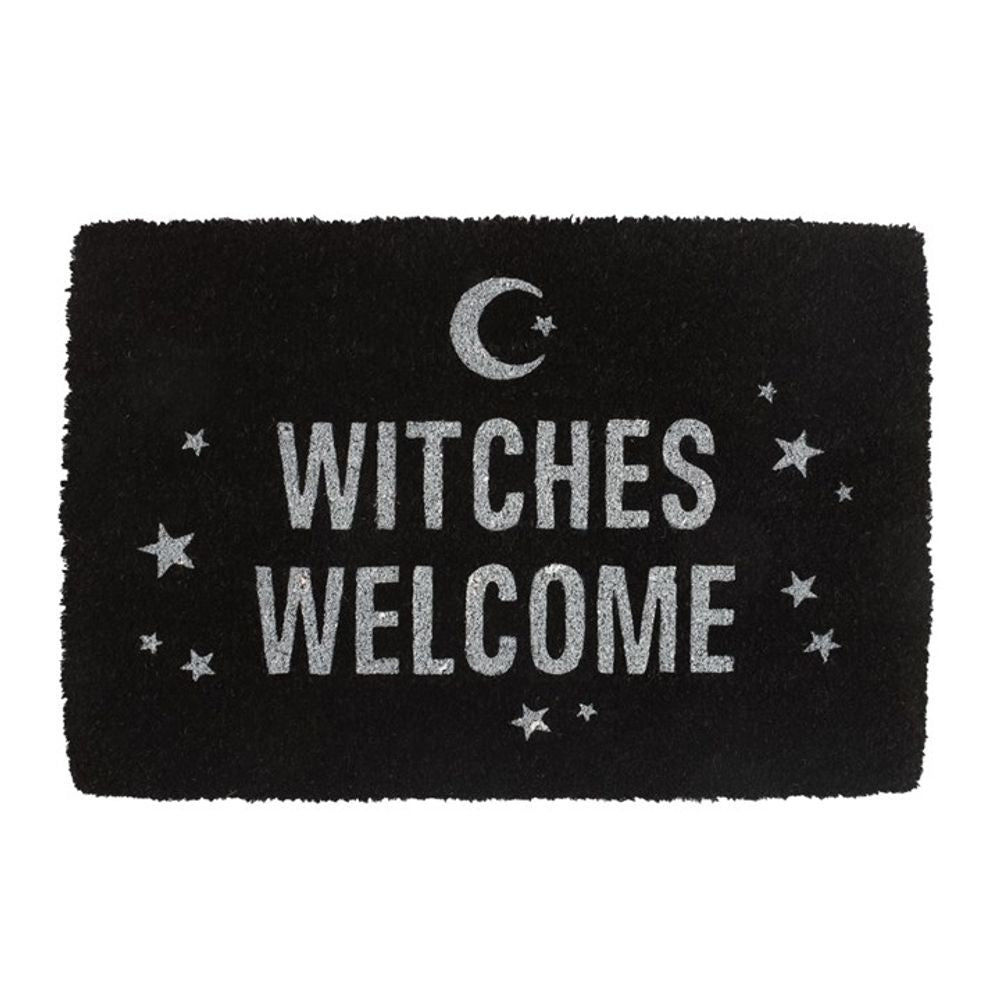 Black 'Witches Welcome' Doormat