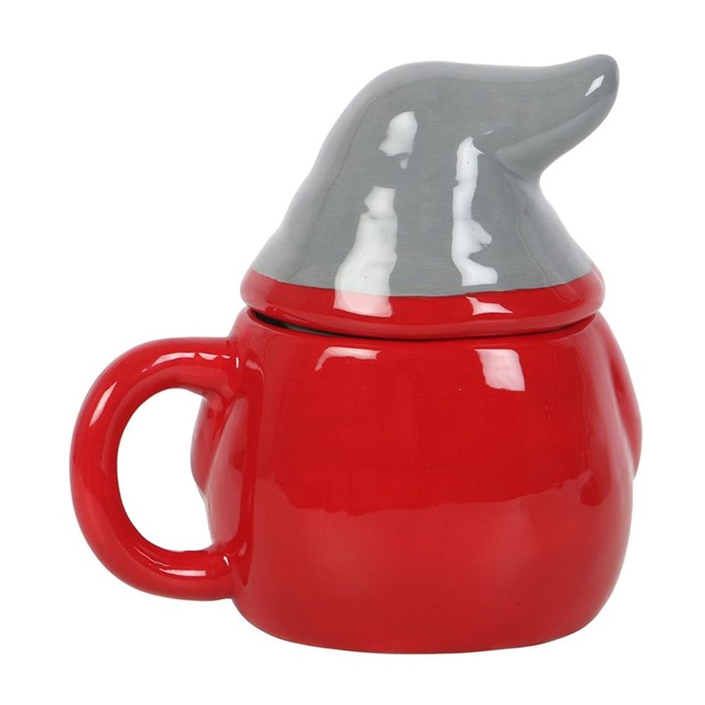 Red and Grey Gonk Lidded Christmas Mug