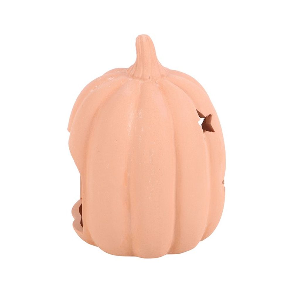 9cm Terracotta Pumpkin Tealight Holder - Due Back Mid-May 2024