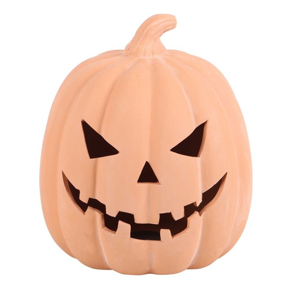 23cm Terracotta Pumpkin Ornament (Indoor/Outdoor Use)
