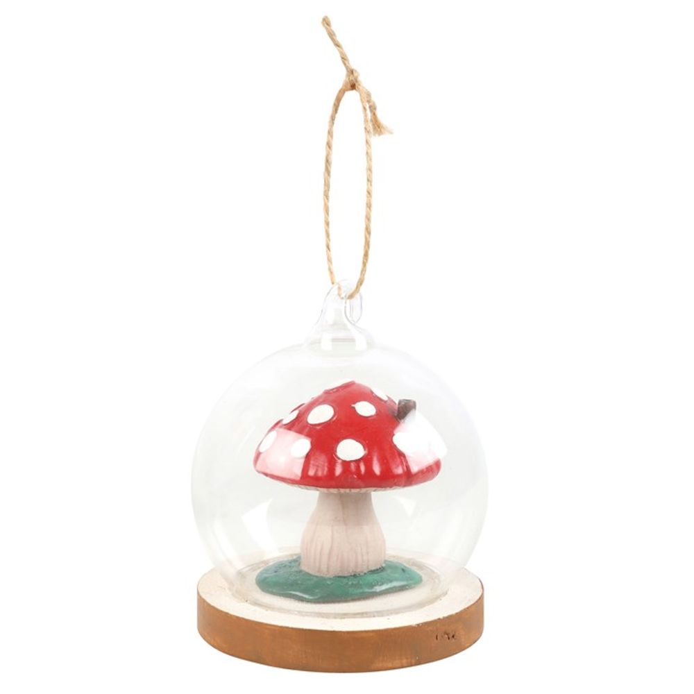 Mushroom House Glass Dome Hanging (Christmas Tree) Decoration