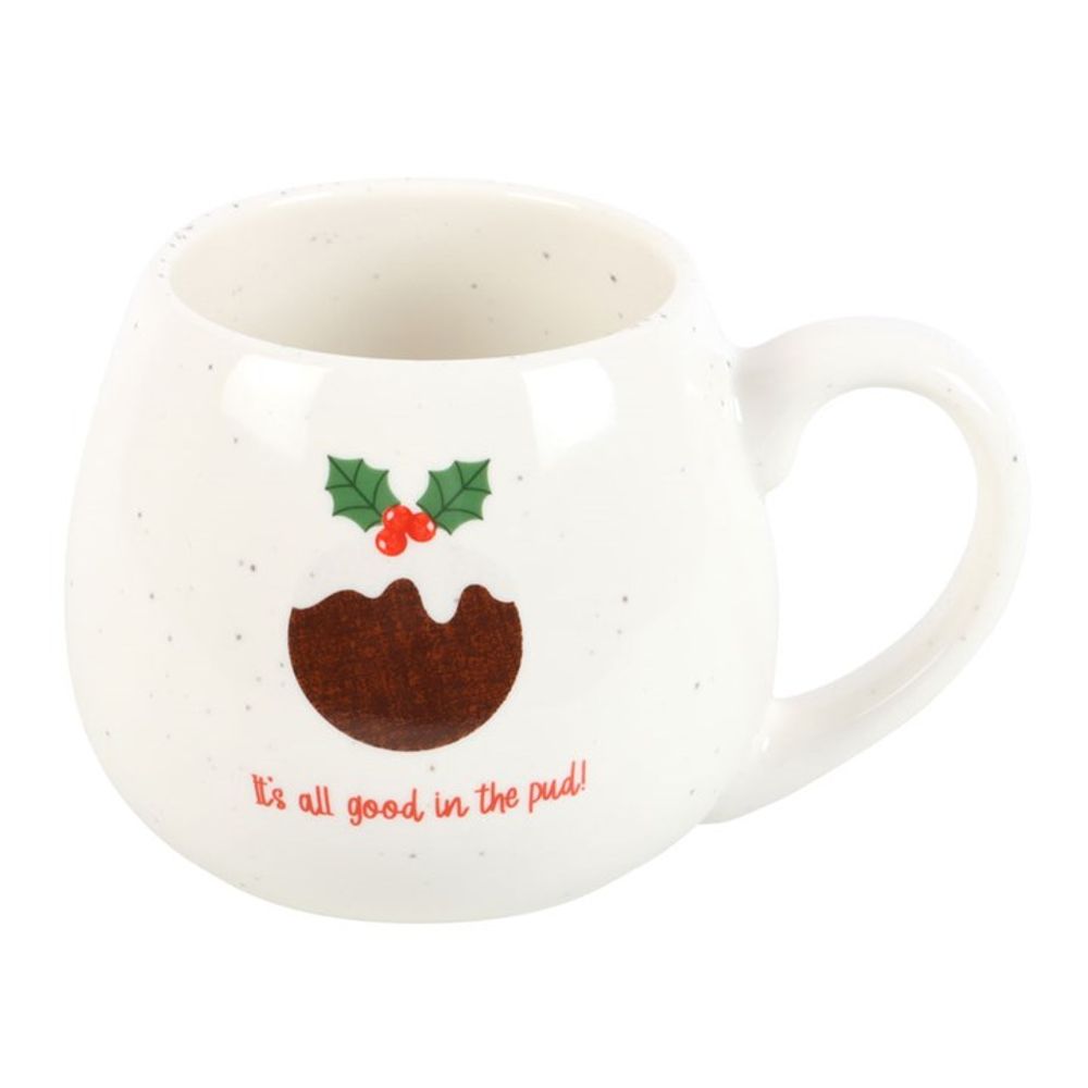 'All Good in the Pud' Rounded Christmas Mug