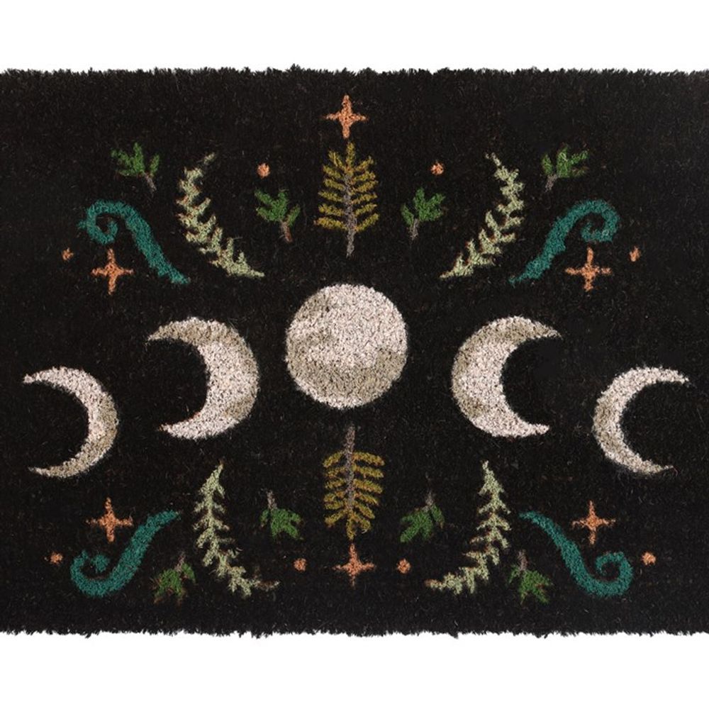 Black Dark Forest Moon Phase Doormat - Due Back end June 2025