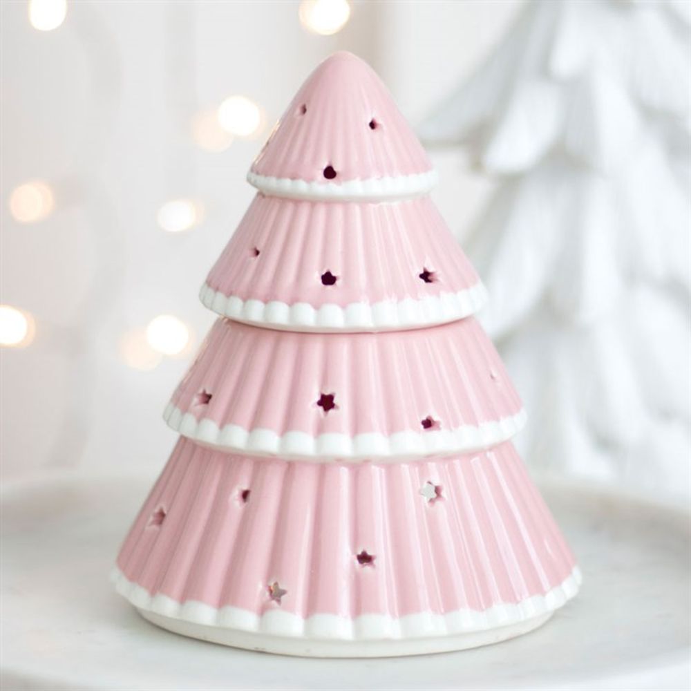 Pink Christmas Tree Oil/Wax Melt Burner - Due Back end June 2025